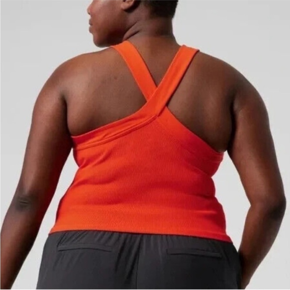 Athleta Horizon rust Orange Cross-Back Tank Top 3X